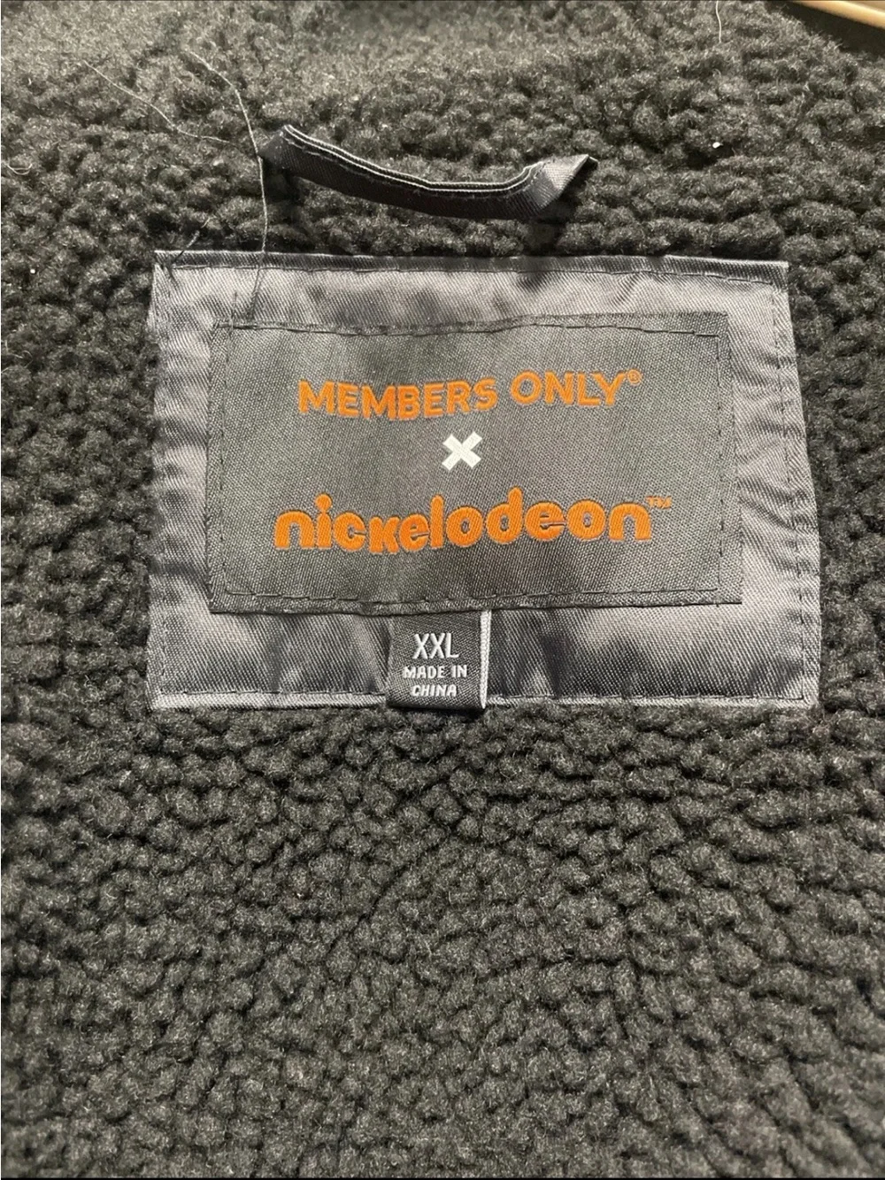 Members Only x Nickelodeon SpongeBob Rugrats Fleece Lined Jacket XXL Hooded Blac